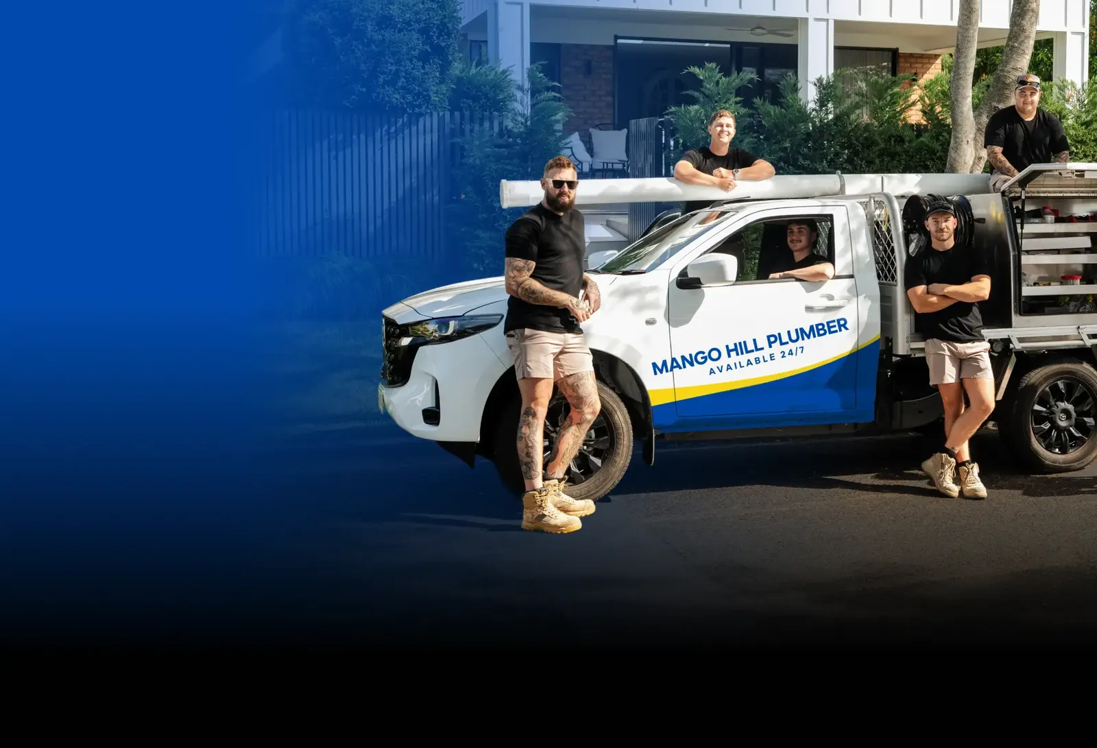 Mango Hill Plumber team with the ute